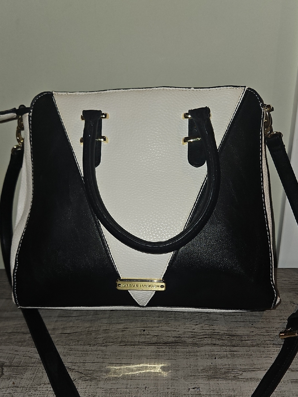 Steve Madden colorblock top-handle satchel